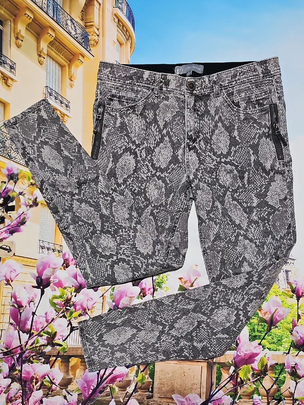 Wit & Wisdom Animal Print Jeans Size 8‎ - Picture 2 of 6